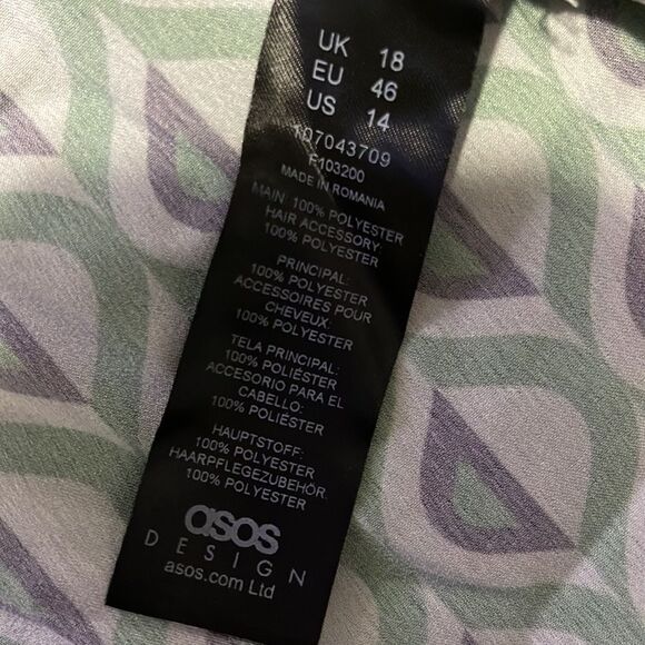 NWT- ASOS- 14. Satin Mini Dress with matching scarf - Picture 5 of 5